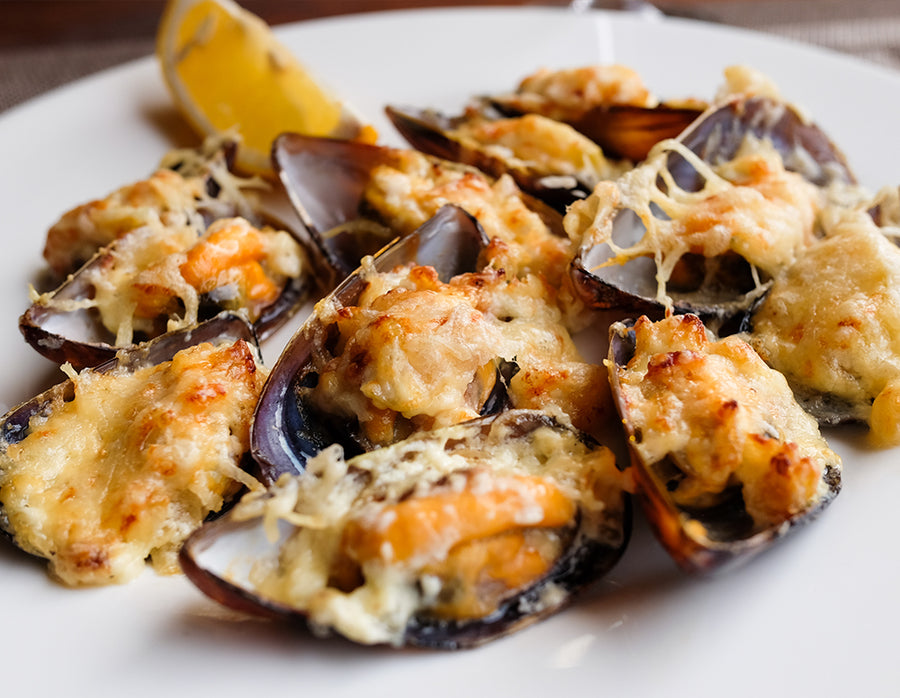 Mussels au Gratin