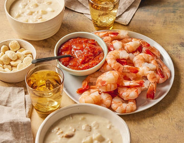 Jumbo Shrimp Cocktail and Double Clam Chowder Combo